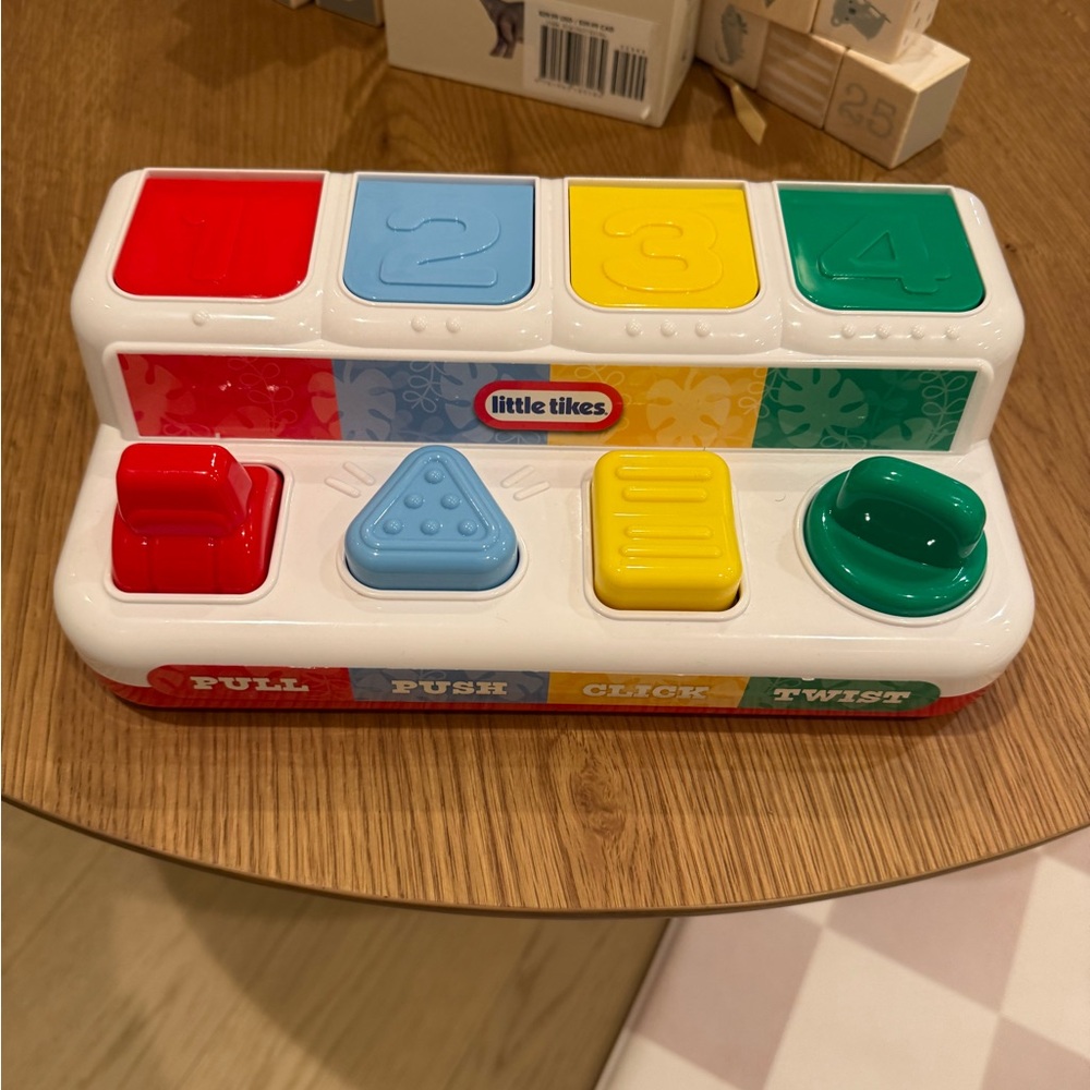 Little Tikes Colorful Push-Pop Activity Toy - Red, Blue, Yellow, Green